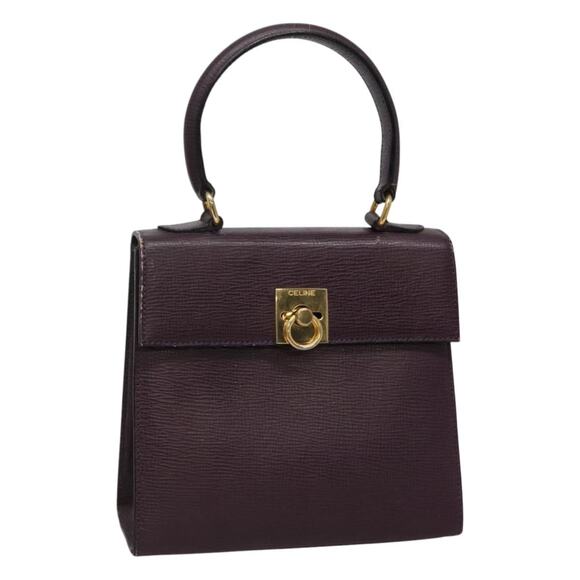 CELINE Hand Bag Leather Purple - Picture 1 of 12